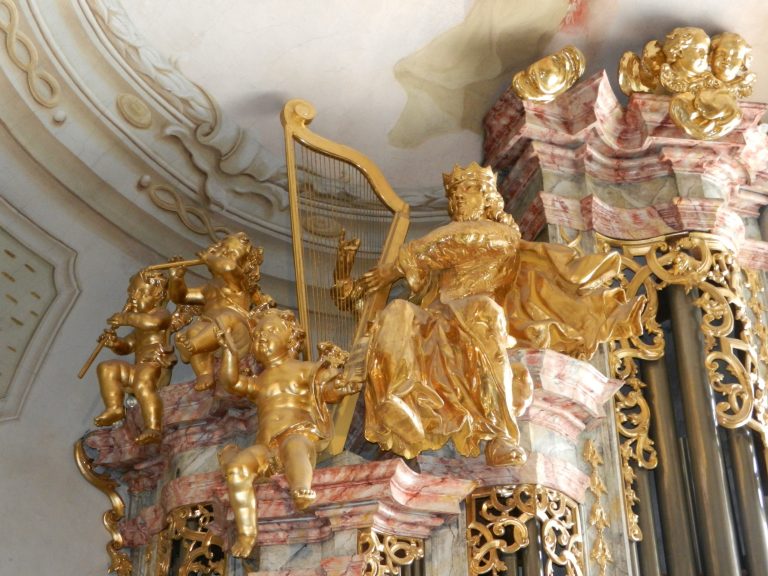 König David, Orgel Stiftsbasilika Geras