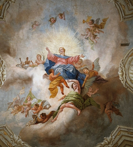 Kloster Geras - Kirche-Deckenfresko Lauretanische Litanei